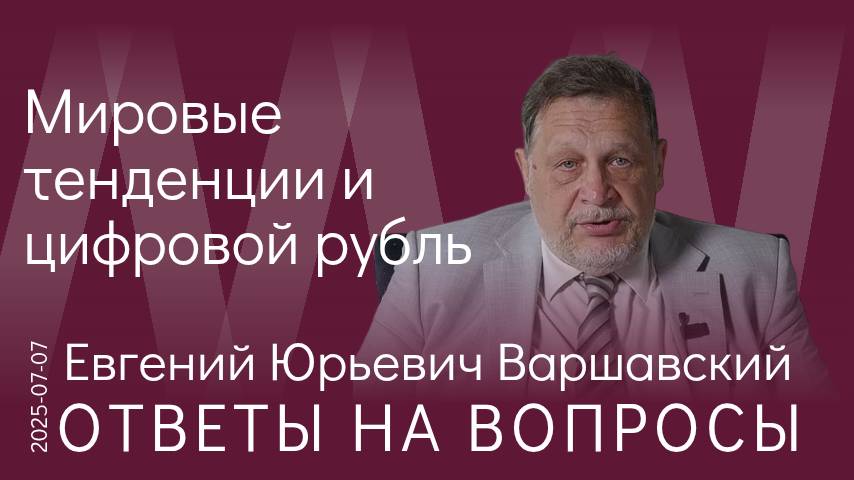 Е.Ю. Варшавский. Формат цифрового рубля пока ещё полноценно не введён