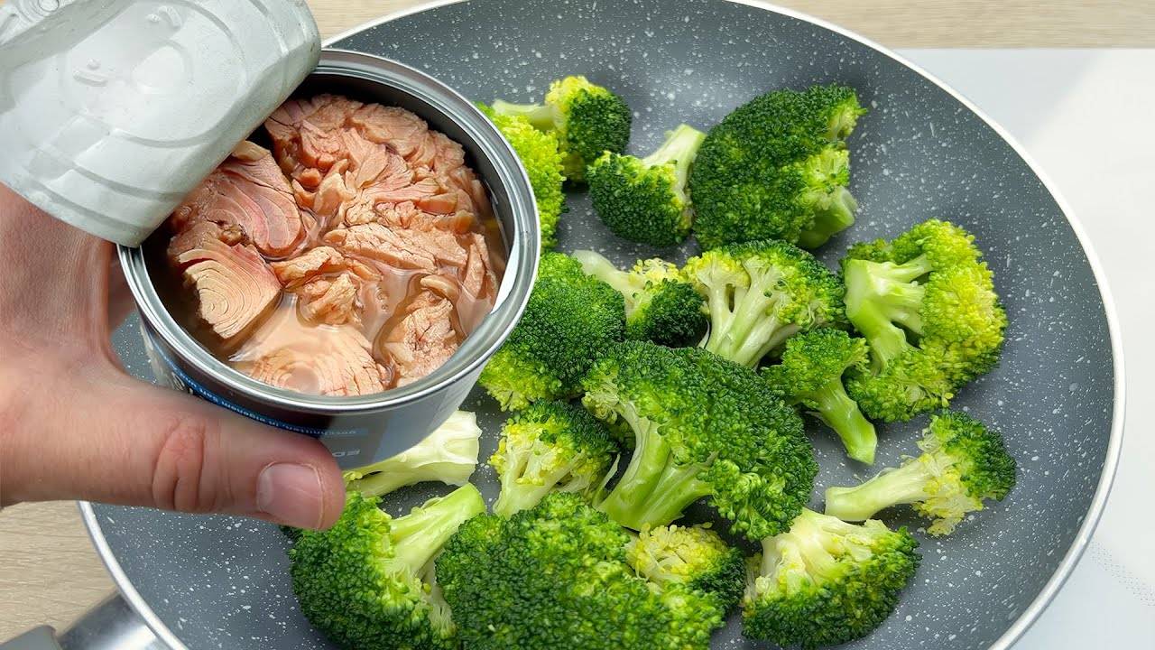 У вас дома есть брокколи и консервированный тунецРецепт вкусный полезный и простой способ!