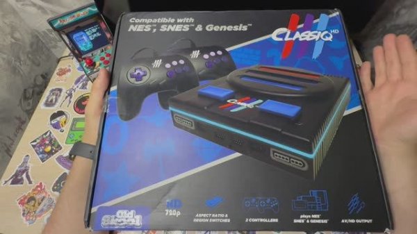 SEGA, NES и SNES три в одном, ретро игровая приставка CLASSIQ 3HD
