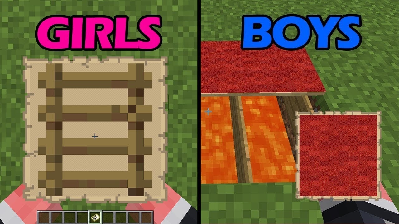 Ловушки Мальчиков Vs Ловушки девочек в Майнкрафт смотреть онлайн