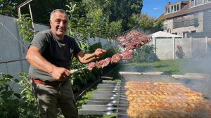 Необычный куриный люля-кебаб с сыром и сочный шашлык из телятины на мангале