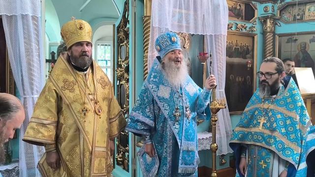 Проповедь митрополита Иоанна в храме Владимирской иконы Божьей Матери в с.Владимирское смотреть онлайн