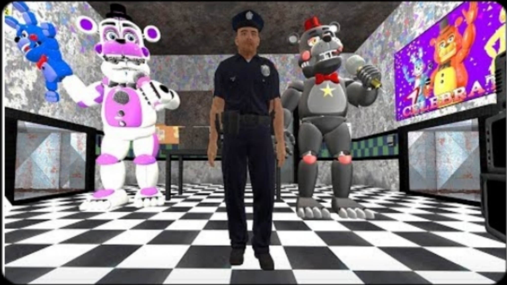 АНИМАТРОНИКИ ПУГАЮТ ОХРАННИКА FNAF 2 ► Garry s Mod смотреть онлайн