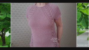 Красивый узор по регланным линиям.