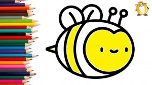 Мультик - раскраска для детей ПЧЕЛА. Учимся как рисовать ПЧЕЛКУ вместе с детьми // ОБУЧАШКА ТВ