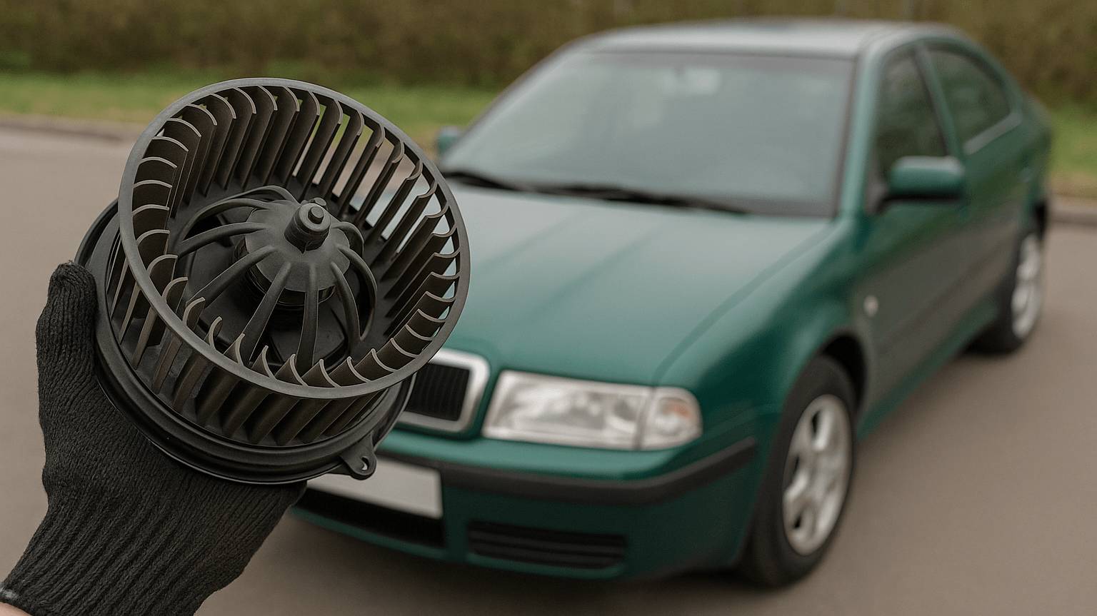 Замена вентилятора отопителя Skoda Octavia Tour