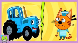 Три Кота против Синего Трактора.Гонки на Велосипеде и Приключения на Ферме.Кто Лучше