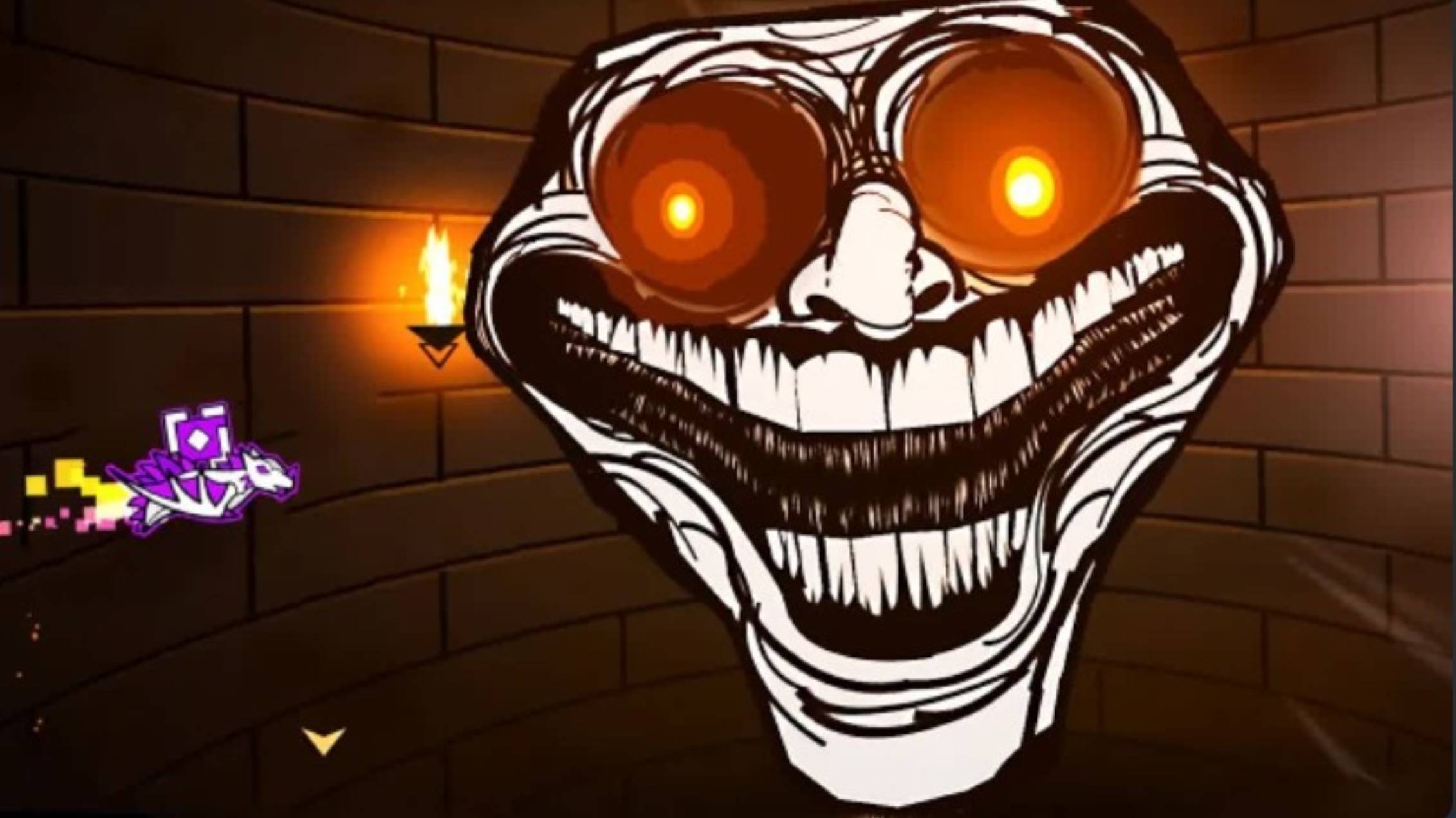 Пробуем Skeletal Trollface от NikSpin1 / Geometry Dash смотреть онлайн