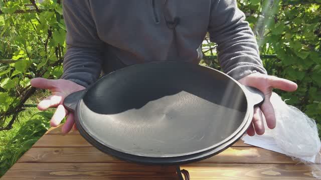 Садж чугунный. Обжиг и подготовка к первому использованию.