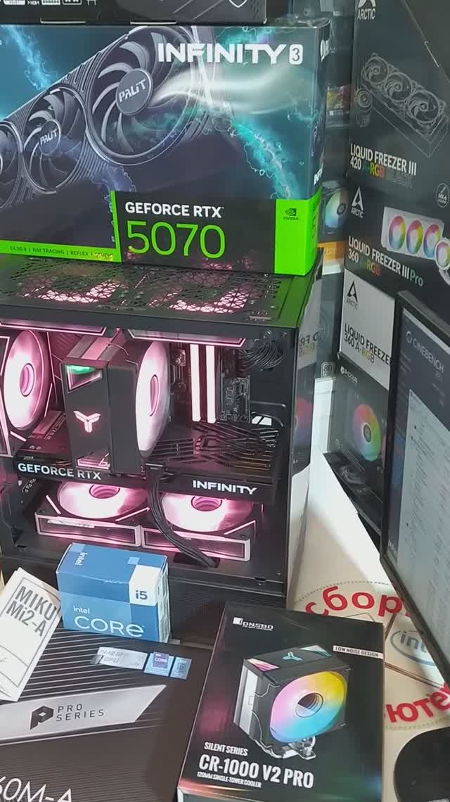 Обзор компактного игрового компьютер за 109 000р. Видеокарта Palit RTX 5070 и процессор i5-14400F смотреть онлайн