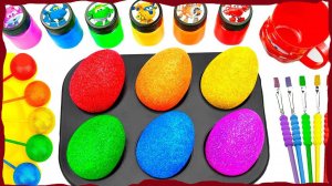 Мультики для малышей. Как сделать яркме блестящие яички. Смотреть онлайн мультики залипалки