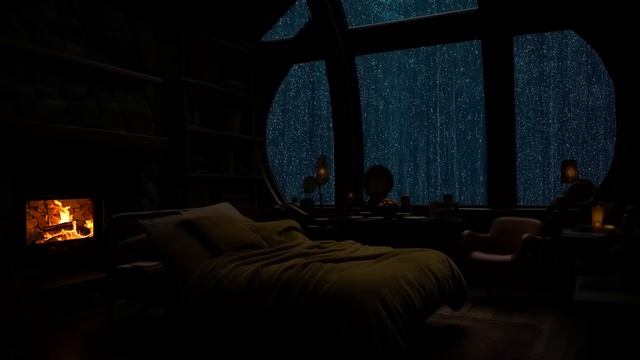 Уютный камин и шторм на чердаке | Звуки для сна и релакса