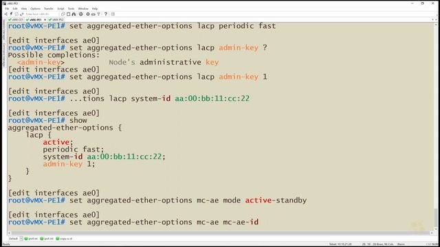 07. Configure Active-Standby LACP And MC-AE Interface Settings