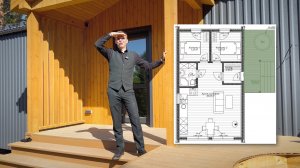 Барнхаус 76м2, каркасный дом в стиле Барн, обзор, цена, планировка!