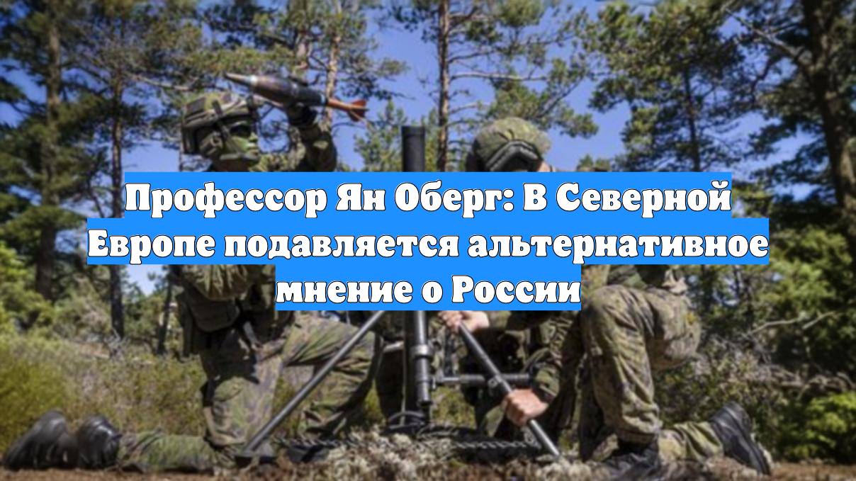 Профессор Ян Оберг: В Северной Европе подавляется альтернативное мнение о России