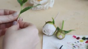 Пион. Лепка из полимерной глины. Часть 2