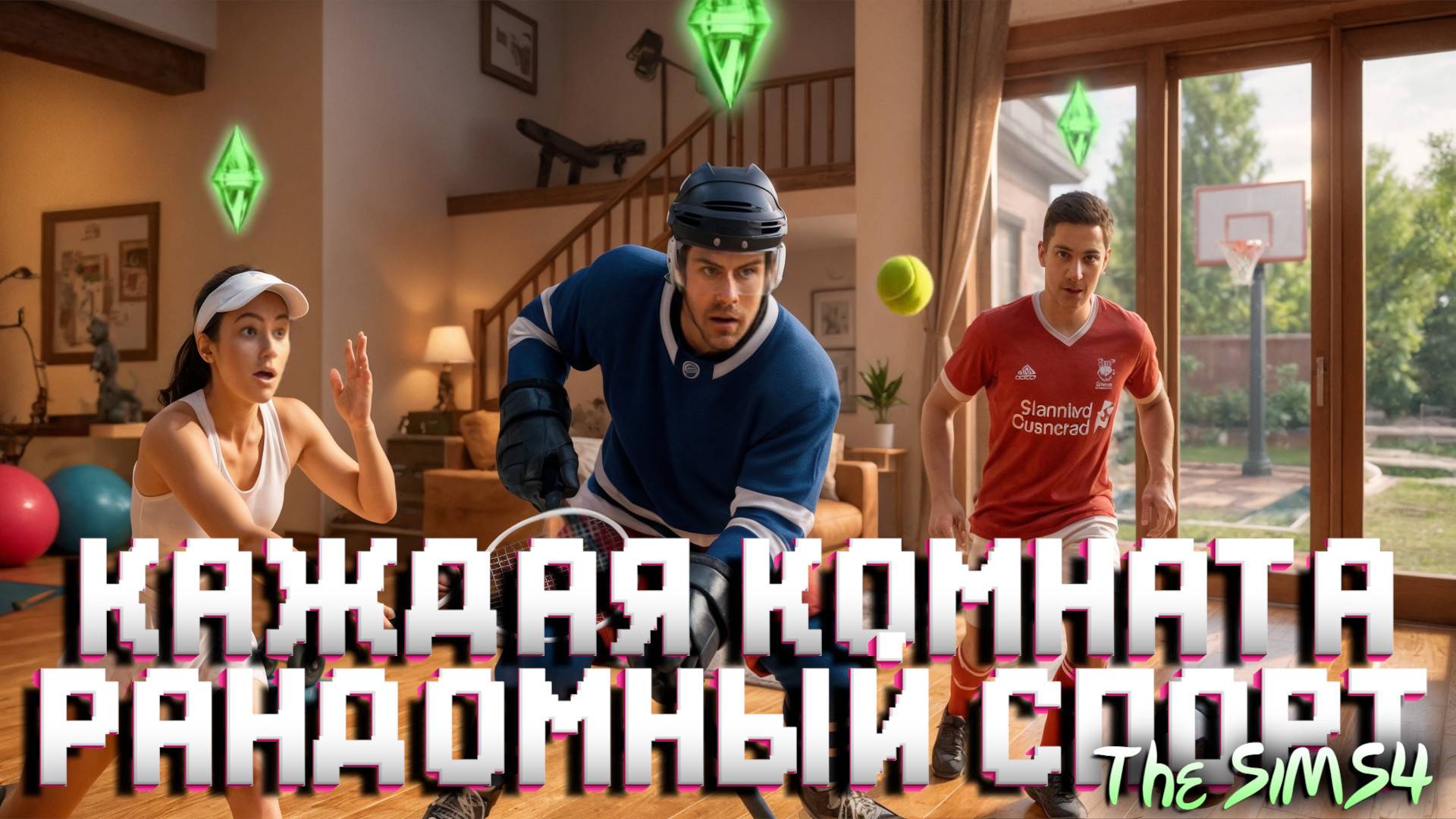 ЧЕЛЛЕНДЖ В SIMS 4 🏌🏼 КАЖДАЯ КОМНАТА 🚴🏻♂️ ВИД СПОРТА смотреть онлайн
