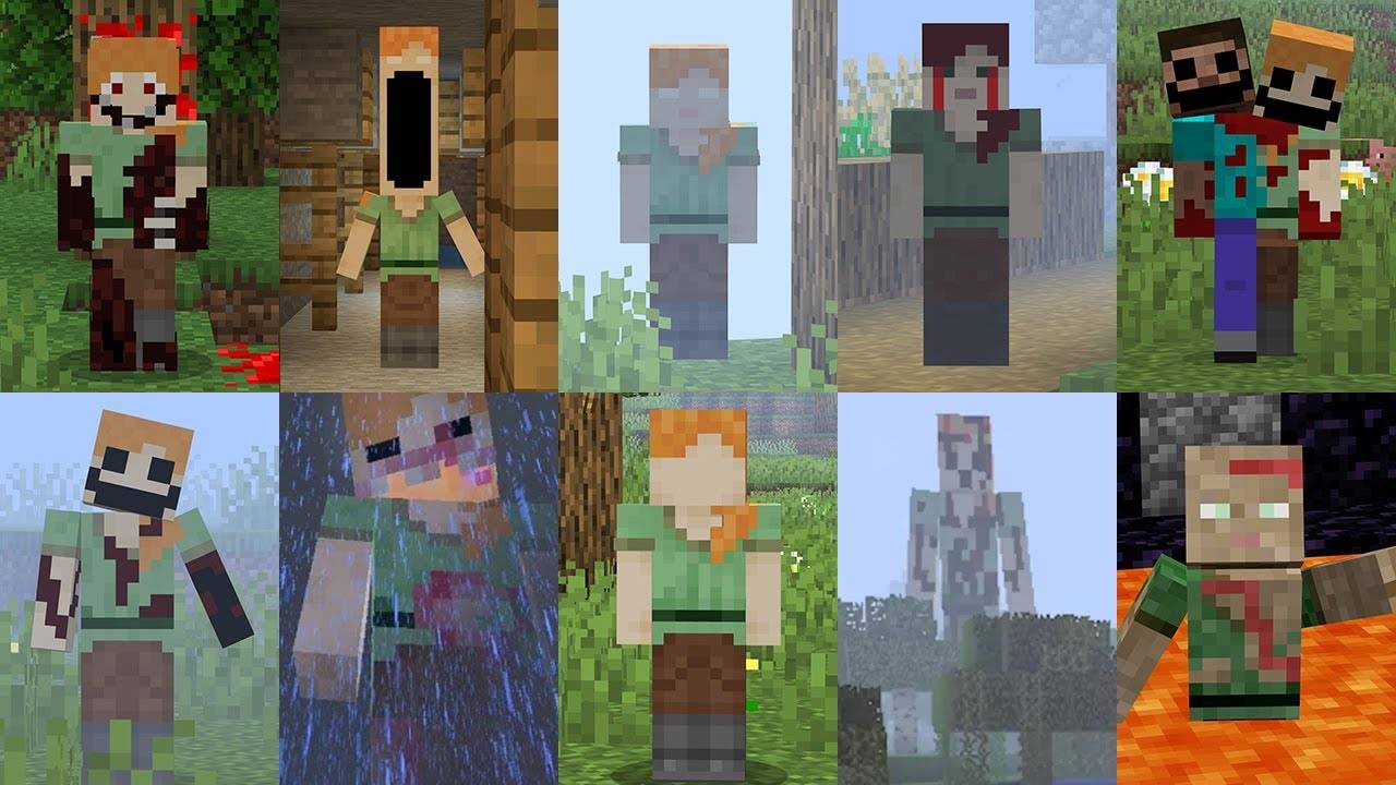 ВСЕ ВИДЫ СТРАШНЫХ АЛЕКС В МАЙНКРАФТ ! МОД ALEX HORROR MOD MINECRAFT смотреть онлайн