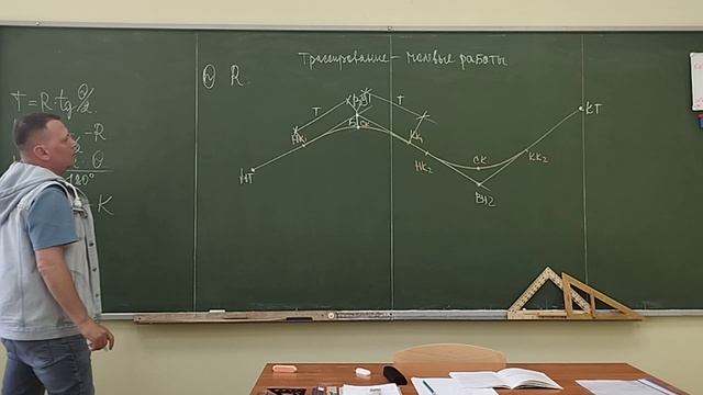 Выбор радиуса и расчет кривых по трассе