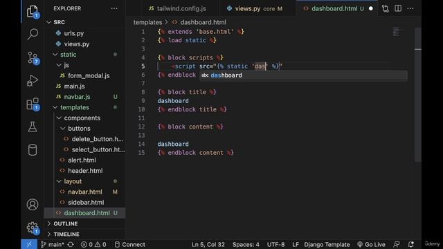 001 Create the dashboard page смотреть онлайн