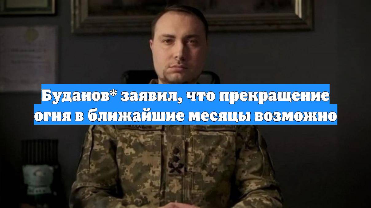 Буданов* заявил, что прекращение огня в ближайшие месяцы возможно