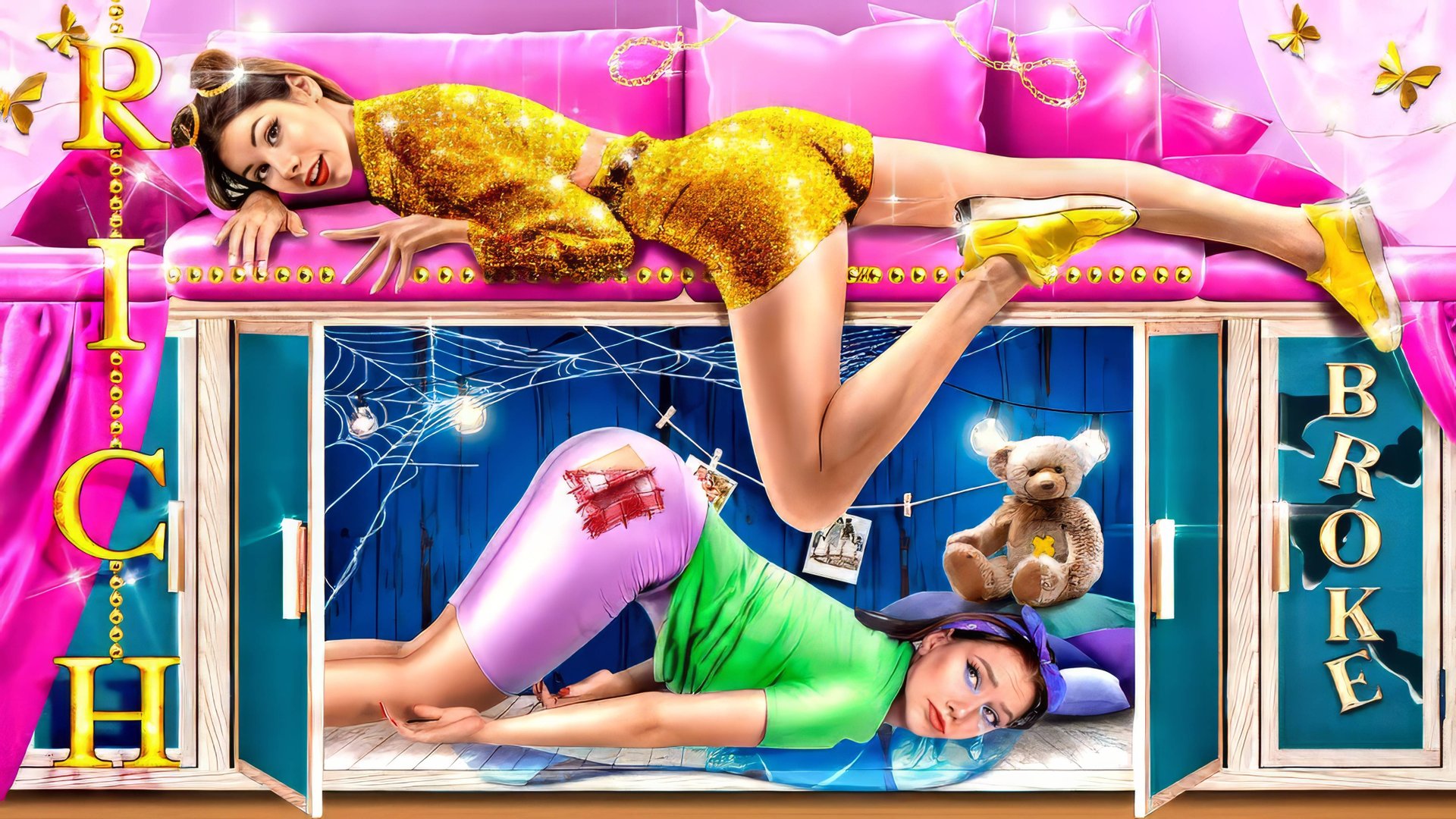 Строим двухэтажную кровать! Богатая тайная комната против бедной тайной комнаты!