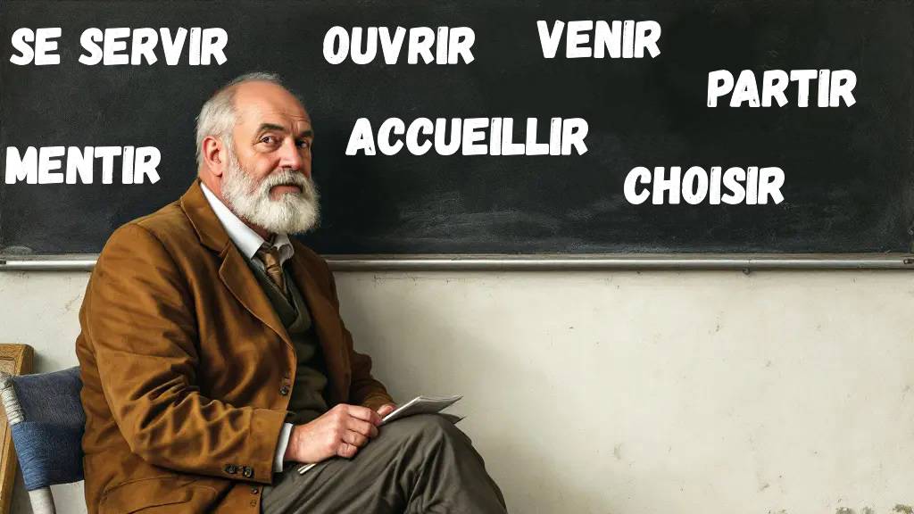 Французские глаголы второй группы, а также глаголы третьей группы, оканчивающиеся на ir смотреть онлайн