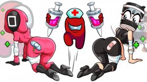 Амогус против BRAINROT ПО-итальянски в Игра кальмара - Ассасино КАПУЧИНО