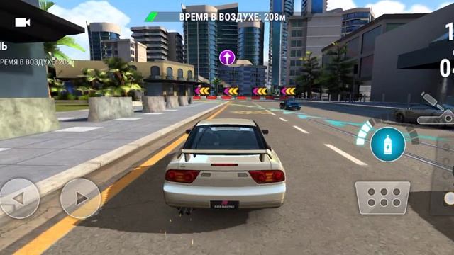 Набираем в воздухе 337 метров на сером NISSANE Асфальтовый Адреналин