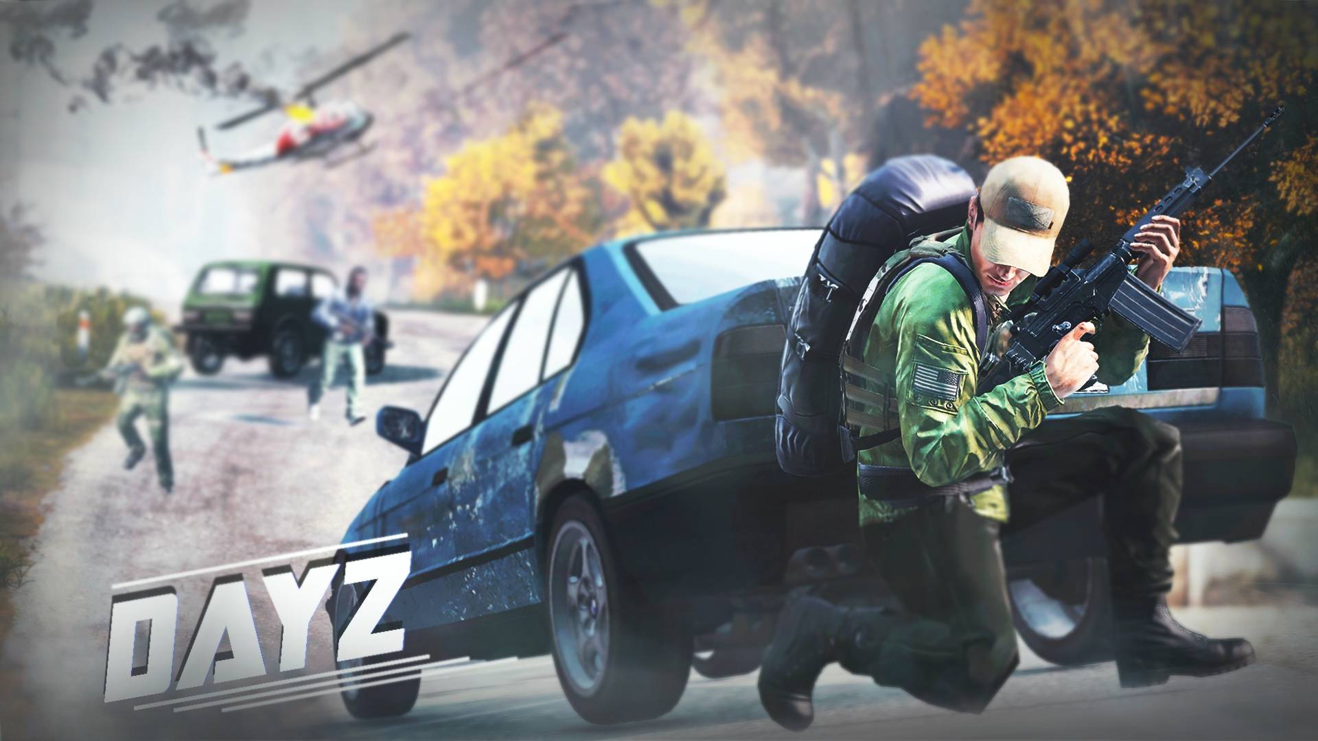 DAYZ AFTERMATH - Погоня и сбитый вертолёт