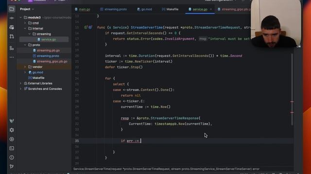 12. Implementing Server Streaming смотреть онлайн