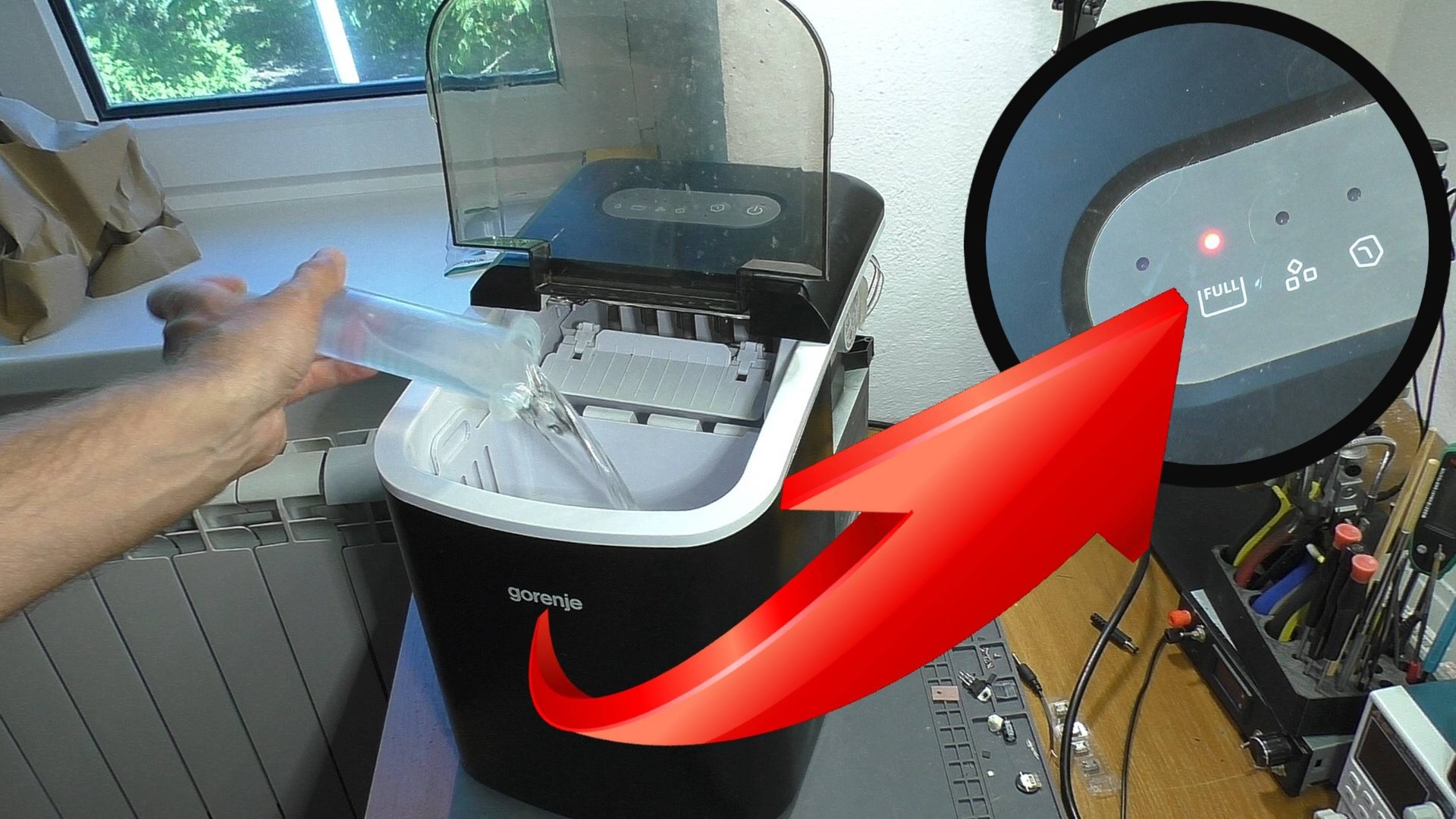 Не создаёт лёд / Сообщение "FULL" | Генератор льда Gorenje IMC1200B (РЕМОНТ) смотреть онлайн
