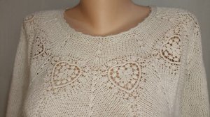 Туника спицами с кружевными мотивами, обзор