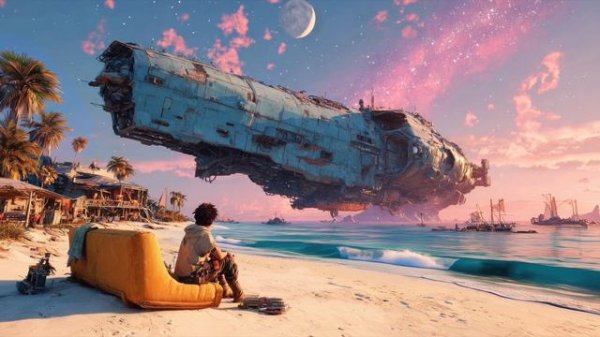 Albatross Chill Sci Fi Ambient Music☀️🎧 for a Relaxing Hopepunk Evening (Binaural Beats 3Hz)