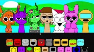 Sprunki mods - Gyat, Retake, Scrunkly, Sprunked, Sprinkle, and Pyramixed.