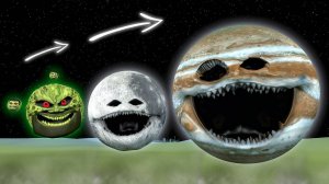 СРАВНЕНИЕ РАЗМЕРОВ ЛУНЫ-ДЫНИ ЛИНЬ ГАН С ПРОСНУВШЕЙСЯ ЛУНОЙ И ЮПИТЕРОМ