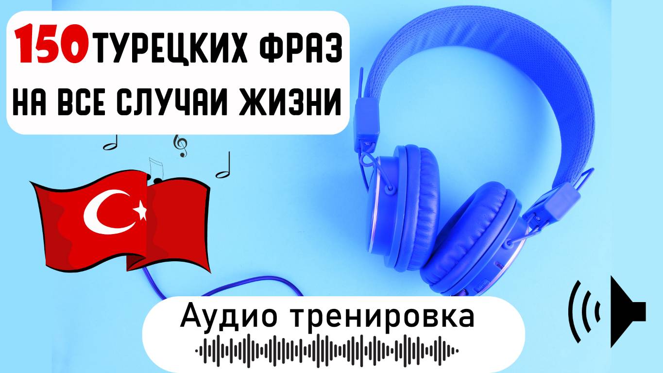 150 турецких фраз на все случаи жизни. Нужные разговорные выражения на каждый день аудио тренировка смотреть онлайн