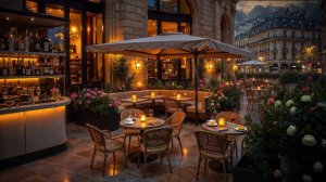 Ночной Джаз в Париже | Уютная Музыка на Террасе Кафе для Сна и Отдыха