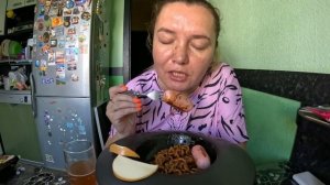 Лапша Чанжан, сосиски с сыром, сыр колбасный. Мукбанг
