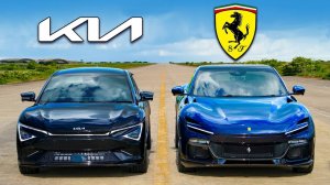 Смогу ли я обогнать Ferrari с V12 на Kia？