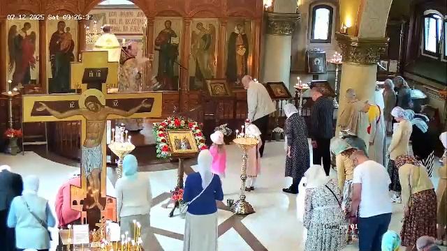 Божественная литургия, заупокойная лития. 12.07.2025 в 9-00. смотреть онлайн