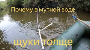 ОСОБЫЙ МОМЕНТ и СПОСОБ. На микроречке по мутной воде оголодала крупная щука.