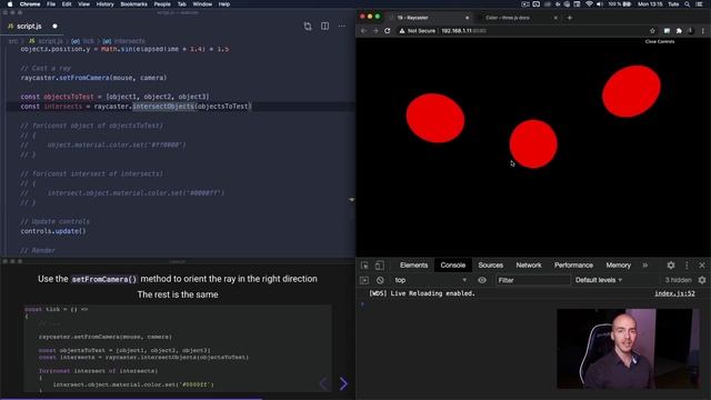 [Bruno Simong ] Three.js Journey 22 — Raycaster and Mouse Events смотреть онлайн