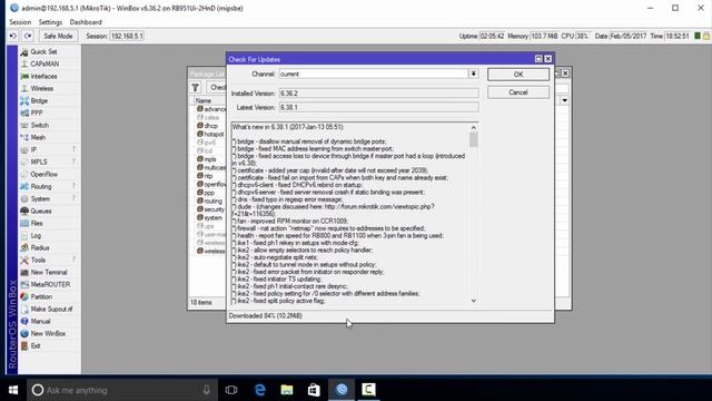 MikroTik Урок 4 – Обновление ОС и прошивки смотреть онлайн