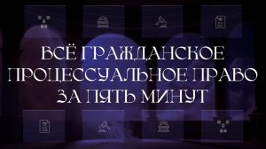 Всё гражданское процессуальное право за 5 минут