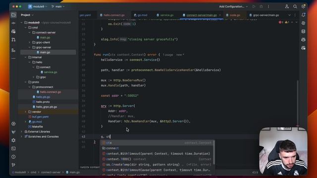 46. ConnectRPC - Server & Client implementation in Go смотреть онлайн