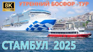 Утренний Босфор-тур ~ Стамбул 8K 60fps🎧Турция