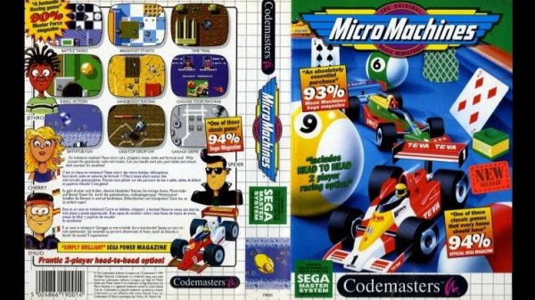 MICRO MACHINES. CODEMASTERS. 1993. SEGA MASTER SYSTEM