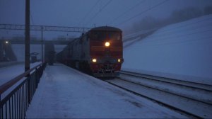 Тепловоз 2ТЭ10М-3434. "Ведро" ушло в "сметану". Звук 10Д100.