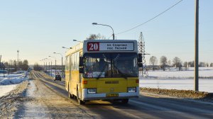 Автобус Mercedes-Benz O405 (АН 976 22). Покатушки по Барнаулу. / Ride on the Mercedes-Benz O405 bus